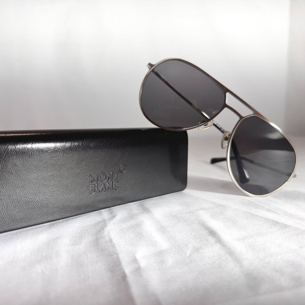 [NEW WITHOUT TAG] Mont Blanc MB546S Sunglasses | Silver | Unisex
